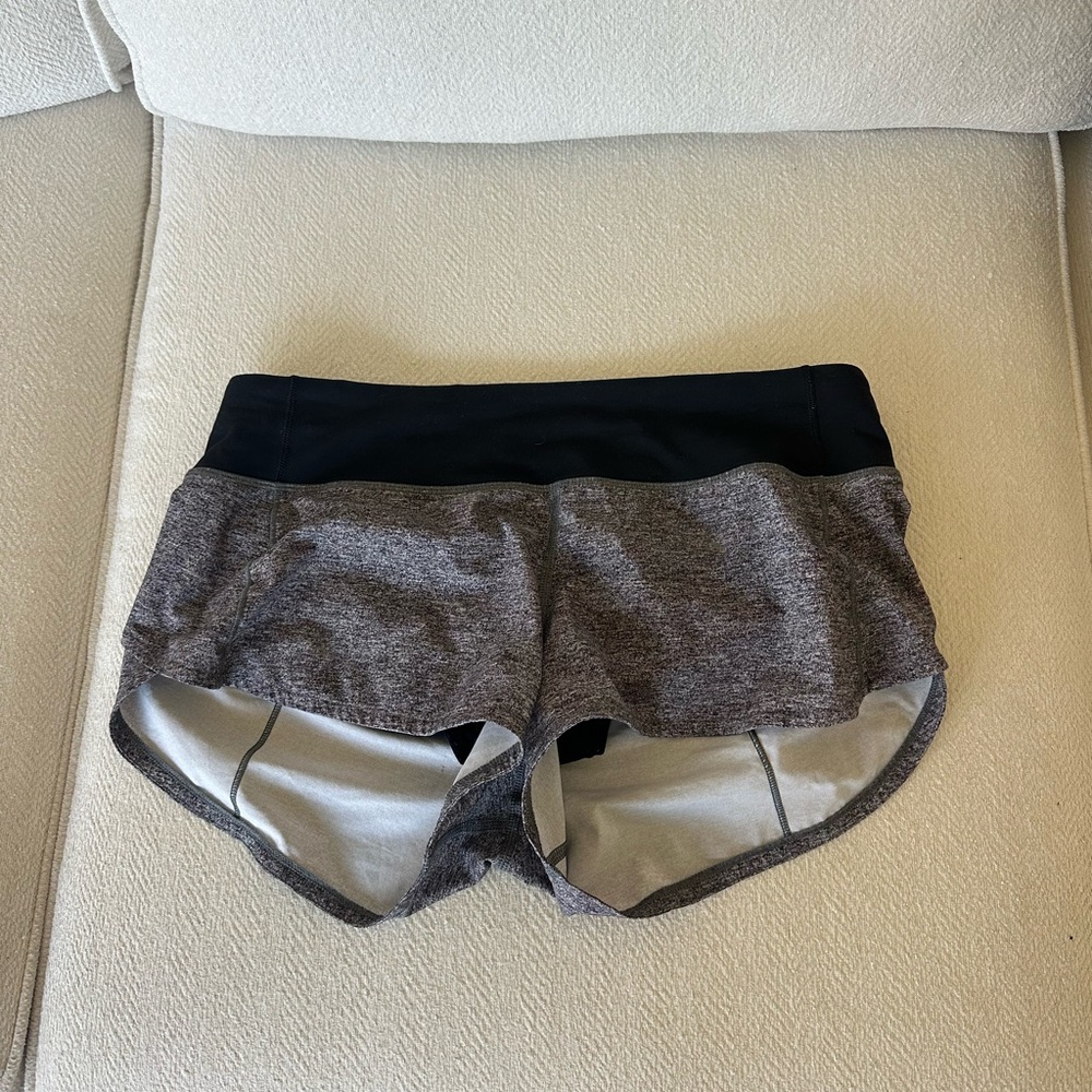 Lululemon Athletica Black and Gray Athletic Shorts